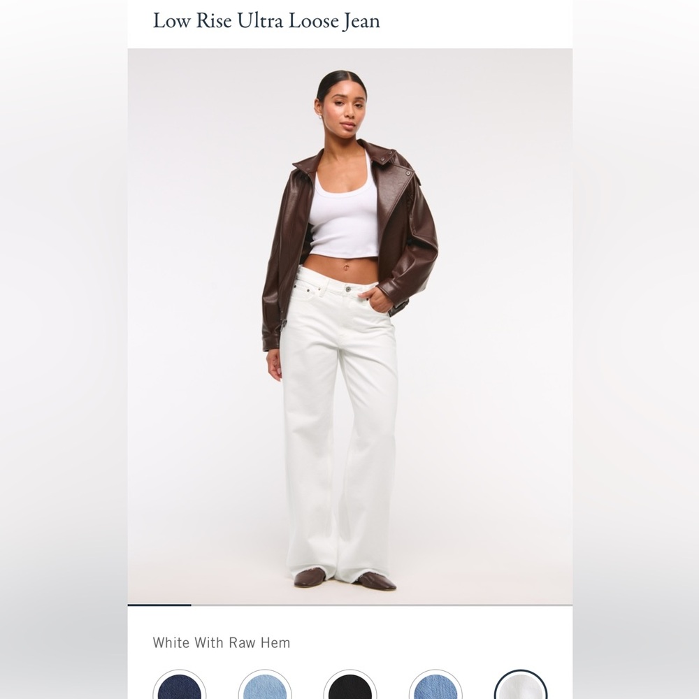 Abercrombie & Fitch The Ultra Loose Low Rise Jean Sz 27 Short